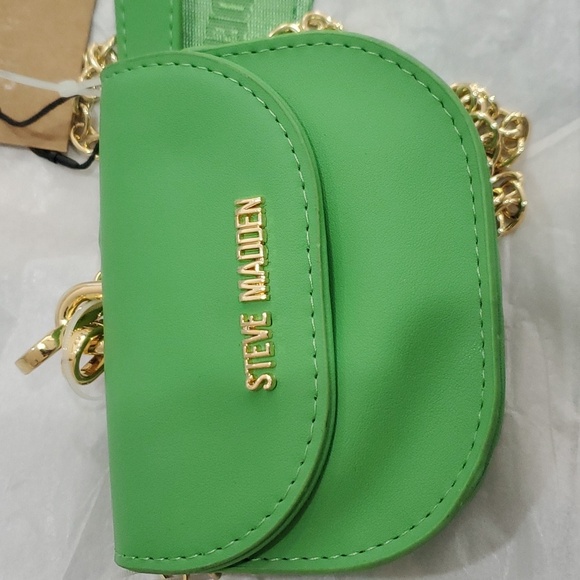 Steve Madden‎ bwaldo green flare wristlet belt bum bag with 3 removable straps - Picture 3 of 12